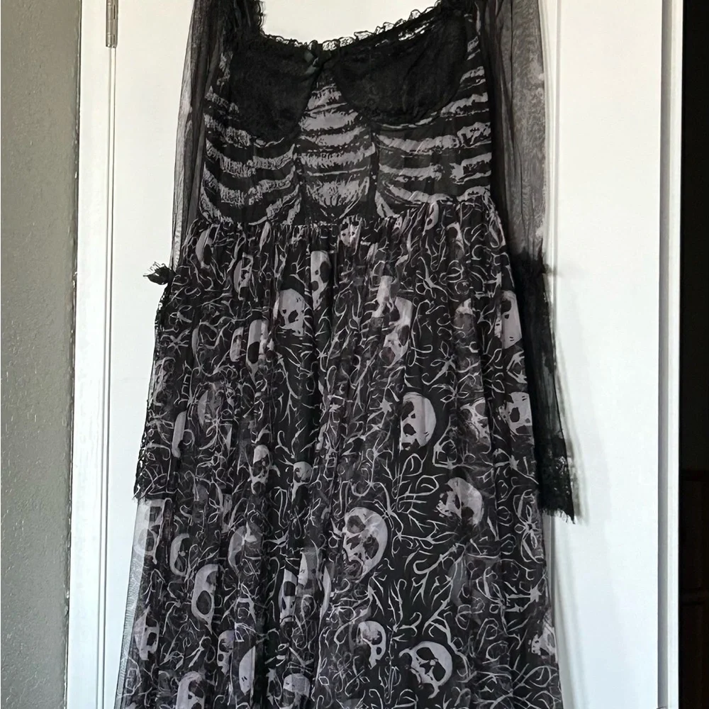 Dolls Kill - Dance With Death - Beautiful Skeleton Gown NWOT - Picture 10 of 11